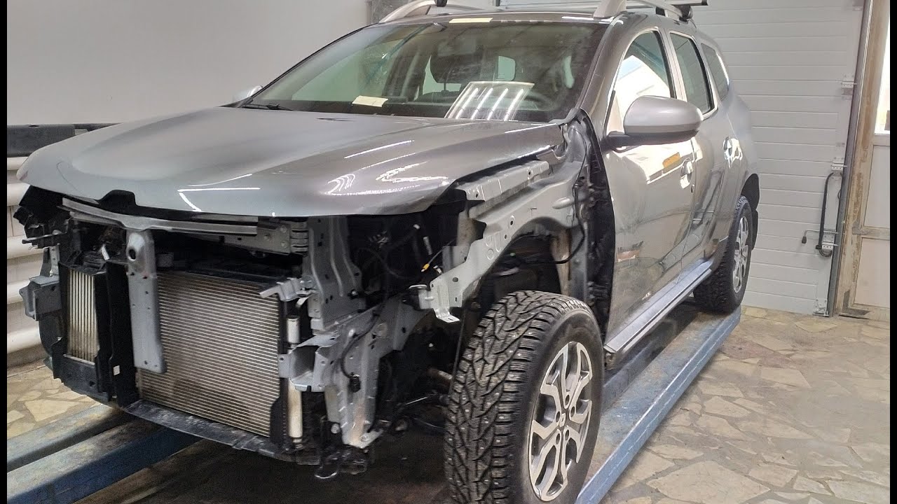 Ремонт передней части Renault Duster2 после дтп.