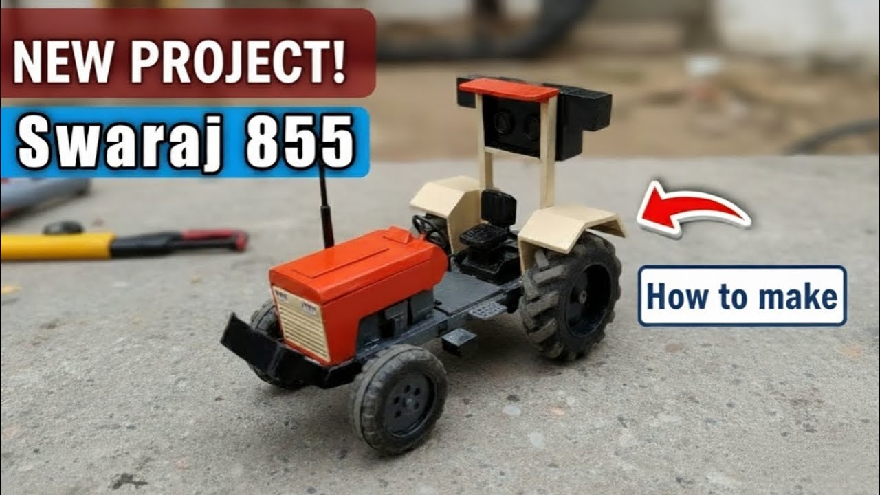 #Built a Swaraj 855 Tractor at Home! (DIY Miniature)