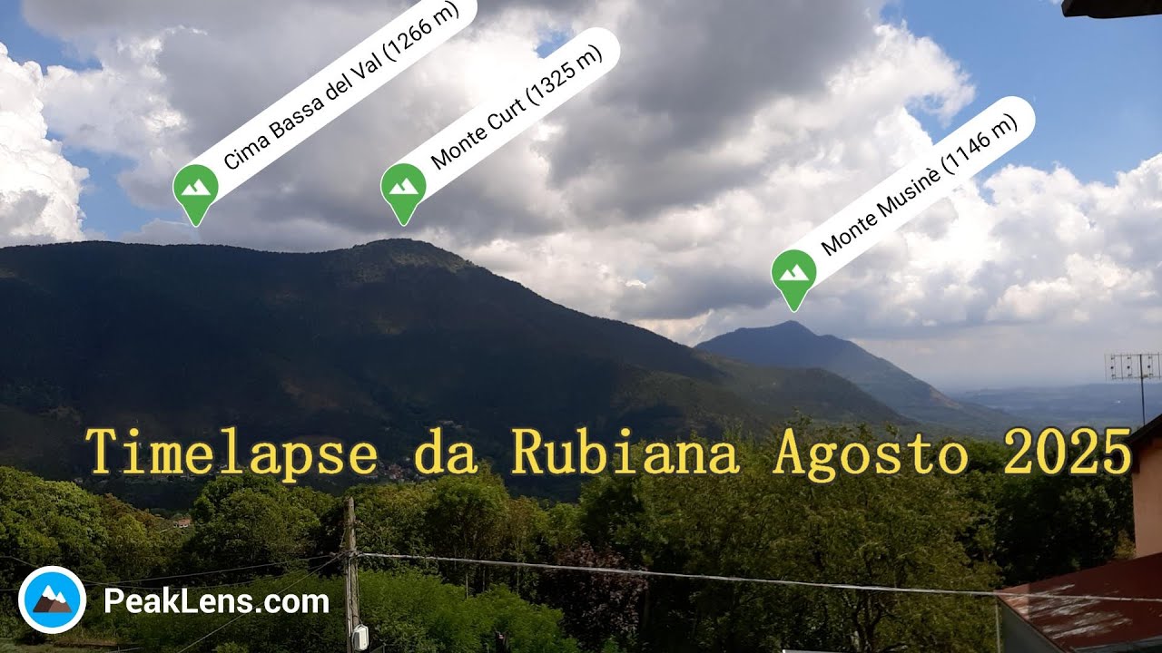 Timelapse da Rubiana Agosto 2025 - Timelapse from Rubiana August 2025