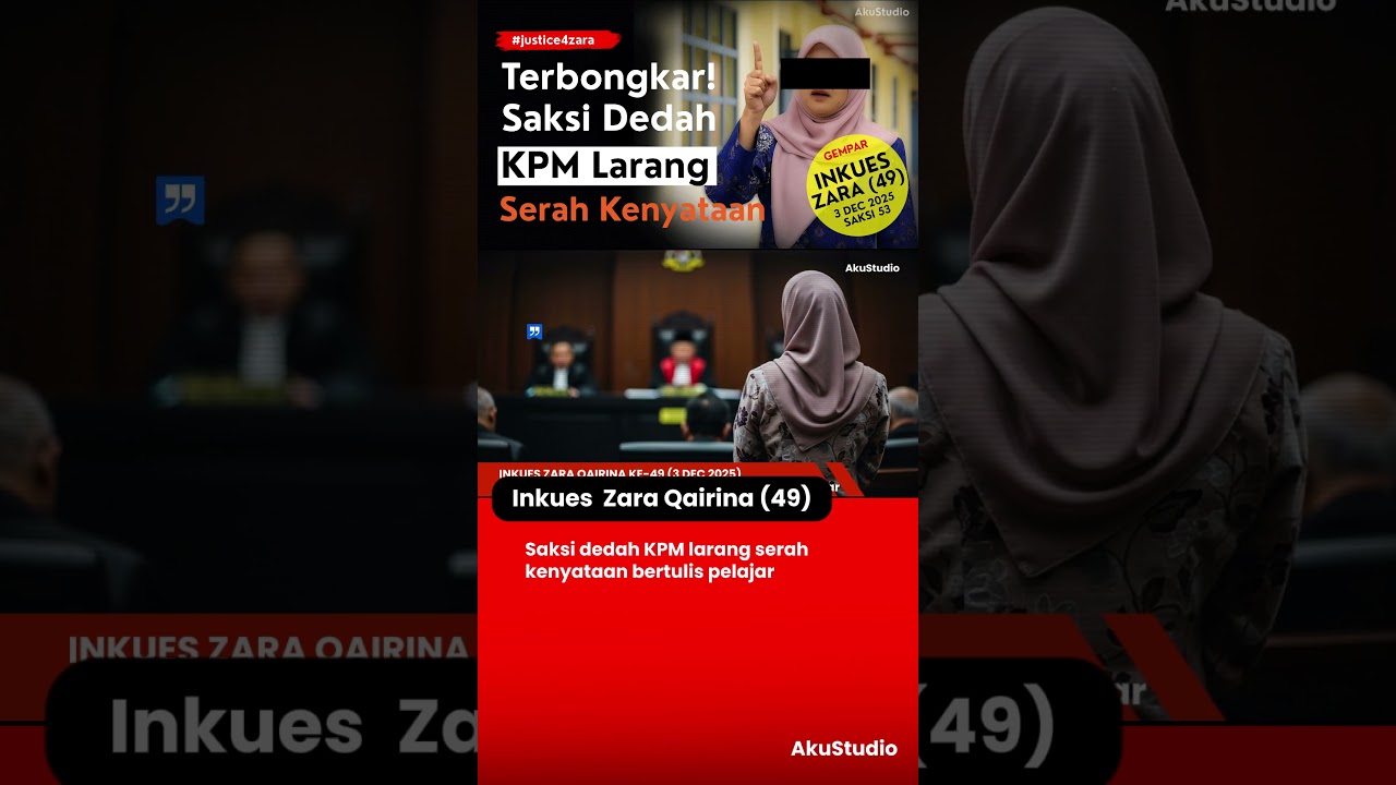 🔥 ANGKARA KPM? SAKSI DEDAH SEKOLAH DILARANG SERAH KENYATAAN PELAJAR #shorts  #zaraqairina
