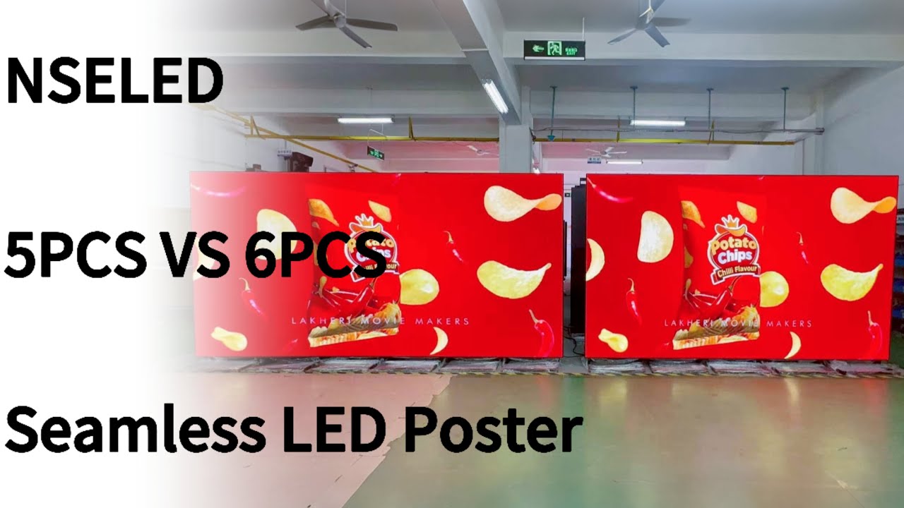 5PCS VS 6PCS Seamless LED Poster Comparison