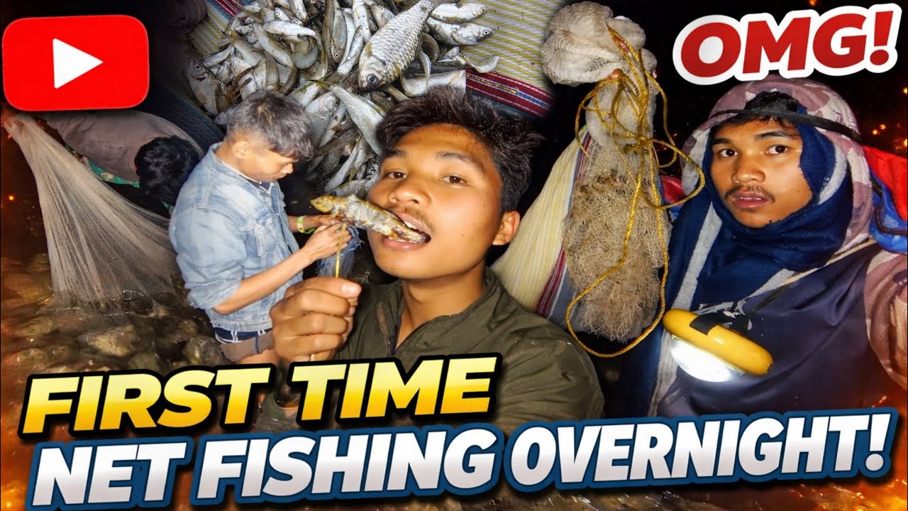 Raat Bahut Muskil Se  गुज़रा ⛈️ || First Time Net Fishing Overnight 