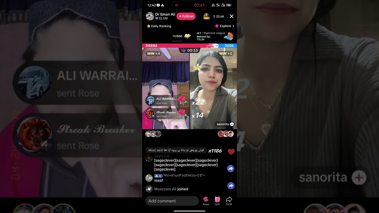 Dr eman ghusa ho geya| Eman vs Ayesha| TikTok live match