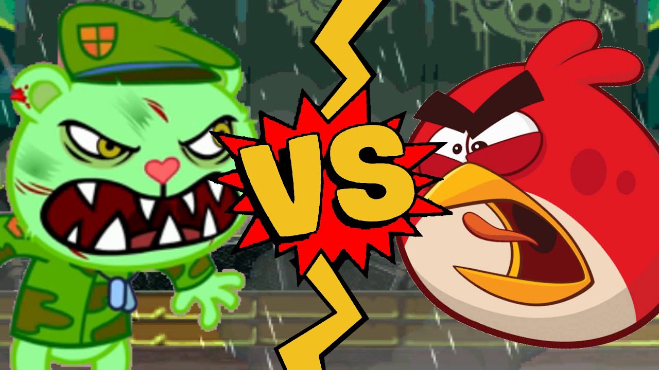M.U.G.E.N. Battles | Flippy vs Red Bird | Happy Tree Friends vs Angry Birds