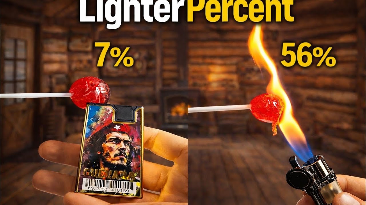 Six Lighters vs Lollipop – Who Gets 100% Burn? 🔥