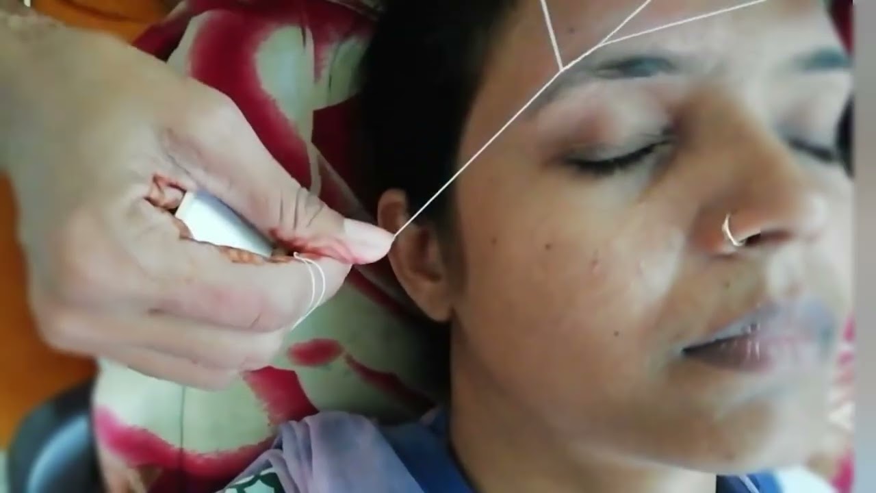 Light eyebrow/Eyebrow shaping / threading  tutorial for beginner