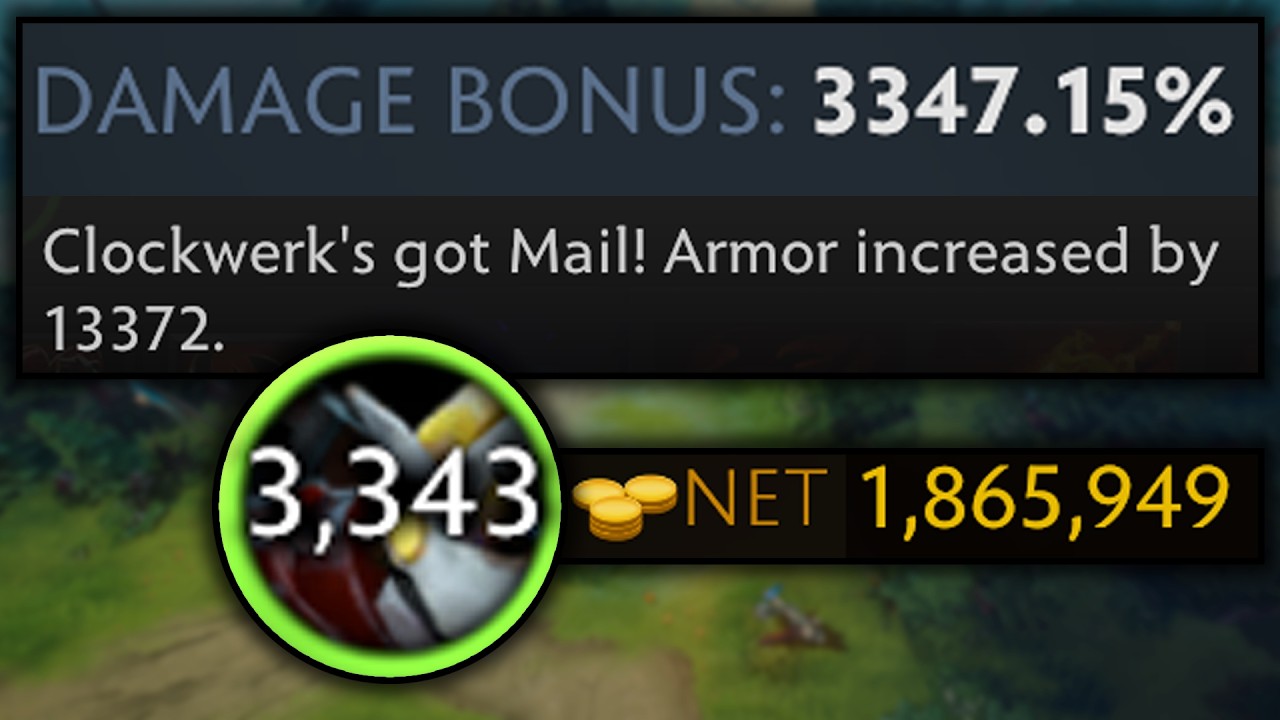 When Clockwerk eats 3345 Chainmails Dota 2