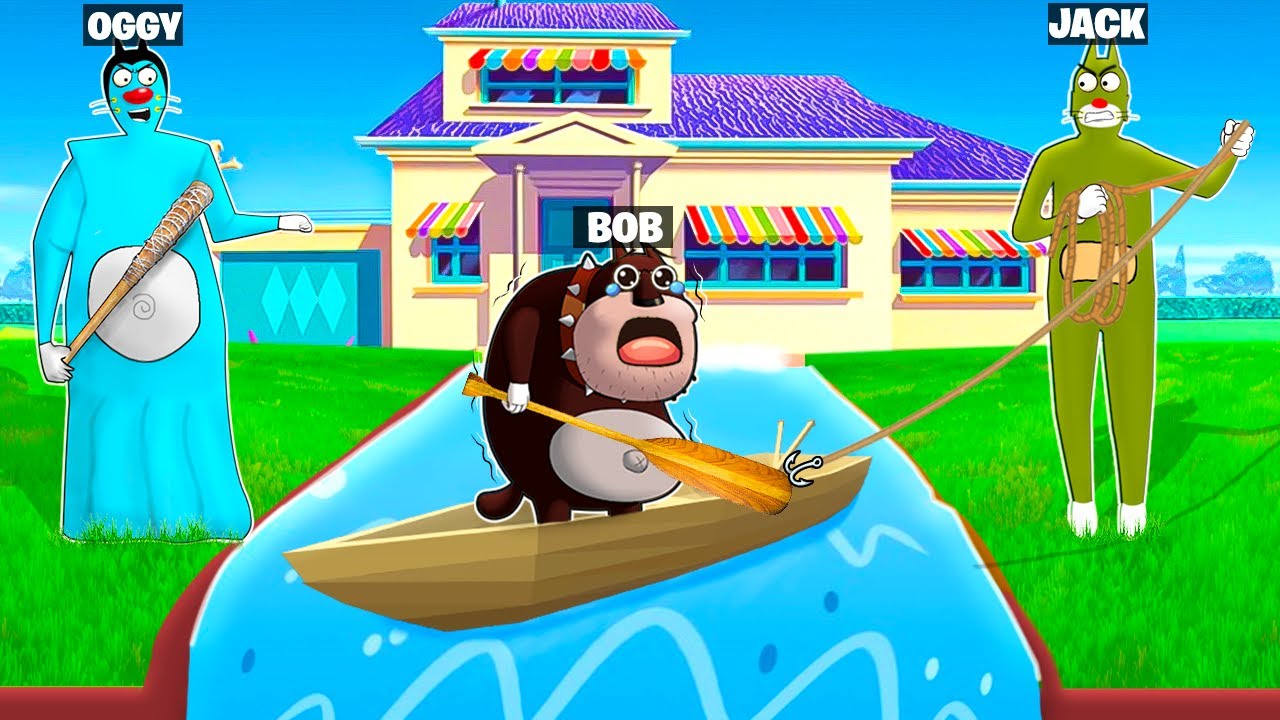 BOB Try To Escape With Boat From Scary Oggy Granny And Grandpa Jack House | Rock Indian Gamer