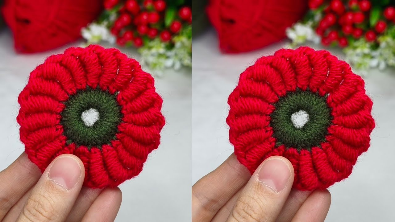 An incredibly stylish and easy round crochet motif ❣️ #crochet #knitting #crochetmotifs 