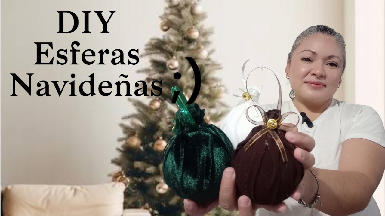DIY Esferas Navideñas De Terciopelo/ #decoracionideas