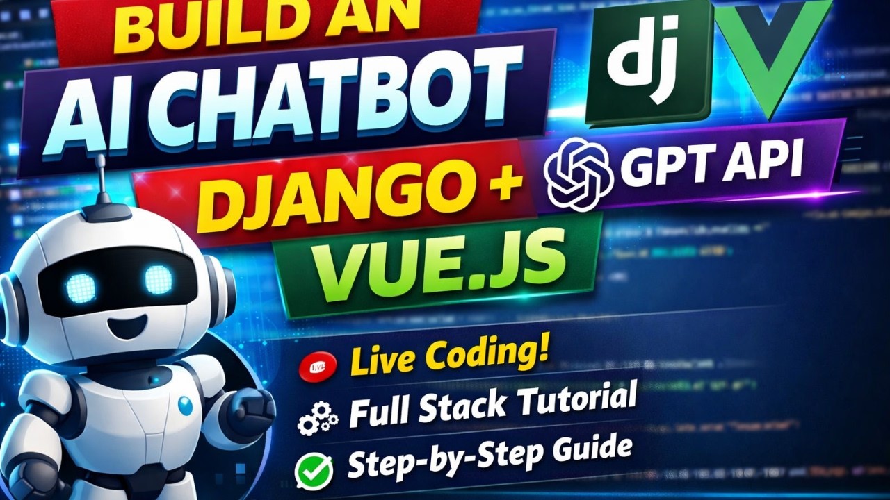 🤖 AI Chatbot using Django REST + Vue 3 | Step-by-Step Live Coding