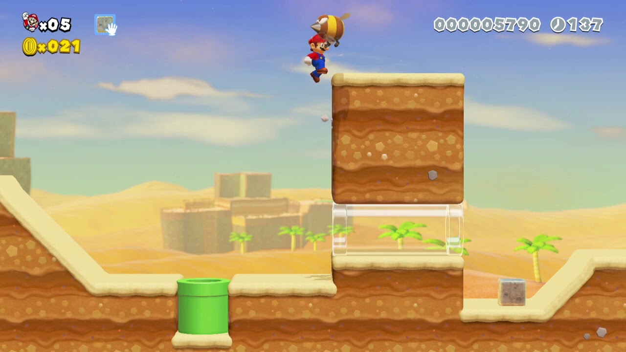 ネコマリオの石材運び