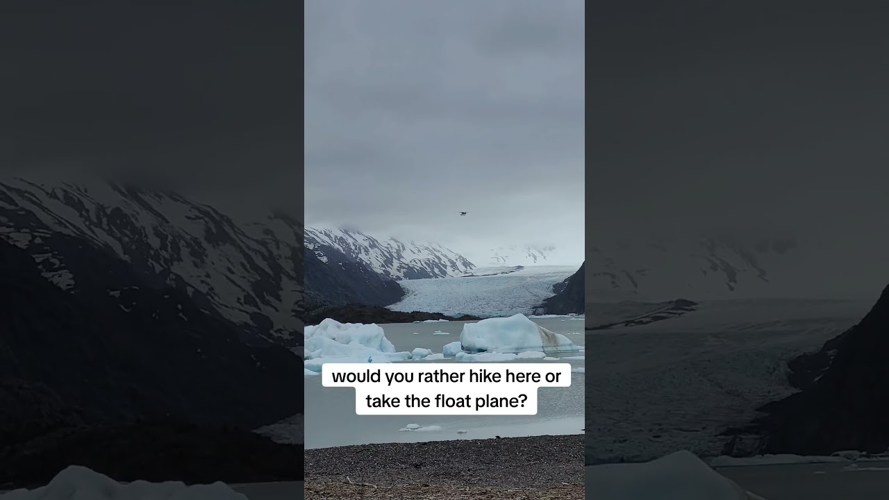 which adventure would you choose? #alaskaglacier #glacierlake #hiking #floatplane #flightseeing
