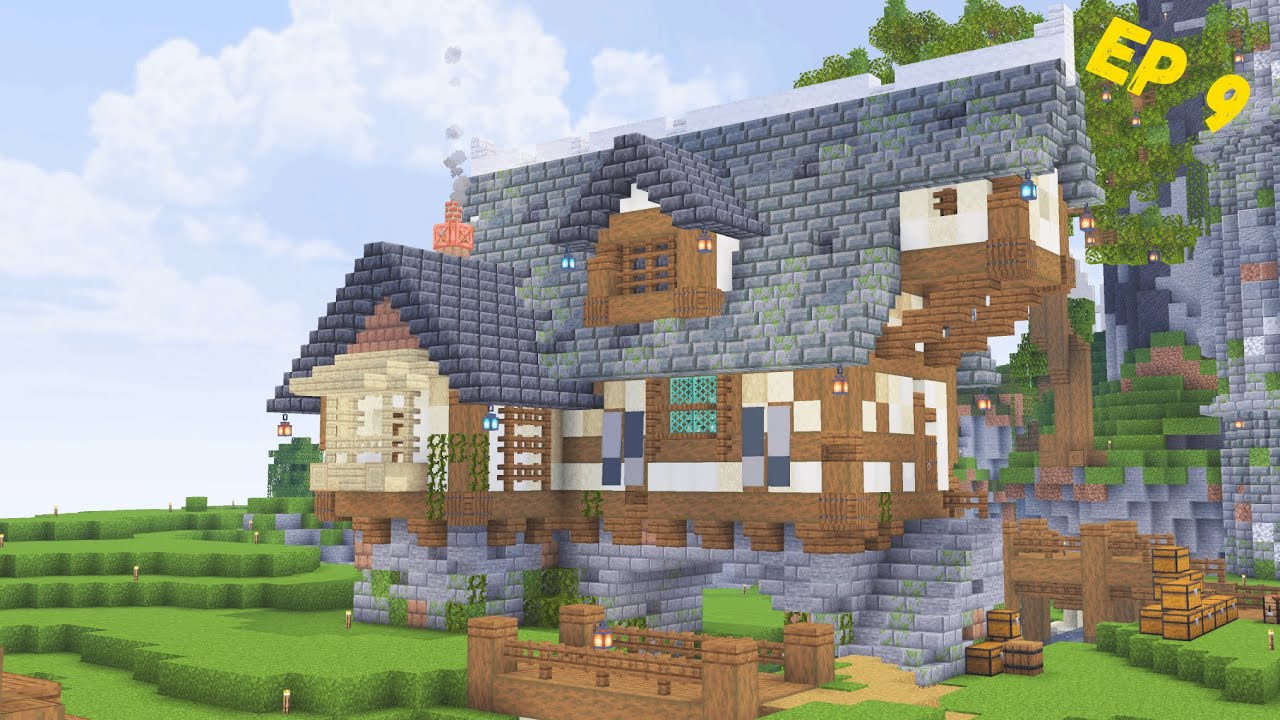 Building A Medieval Style House Over The River