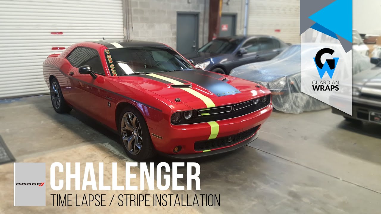 Stripe Installation Time Lapse - Dodge Challenger