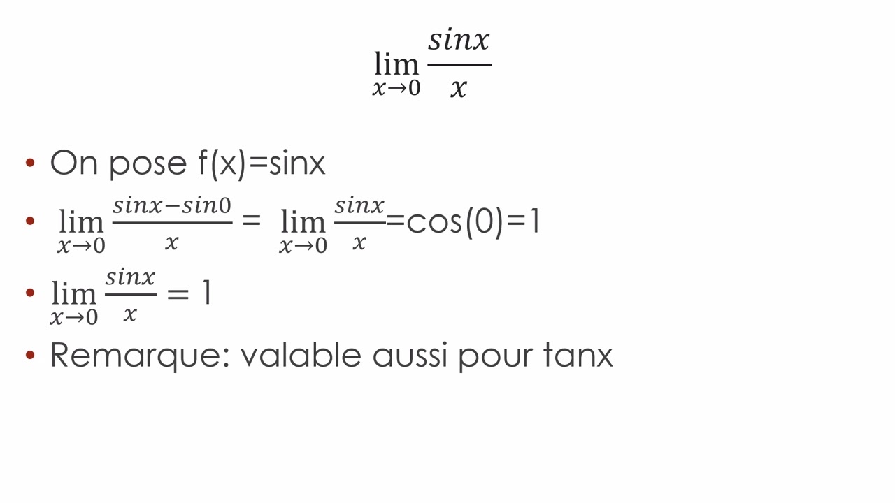 (MATHS/TS2) LIMITES FONCTIONS TRIGONOMETRIQUES