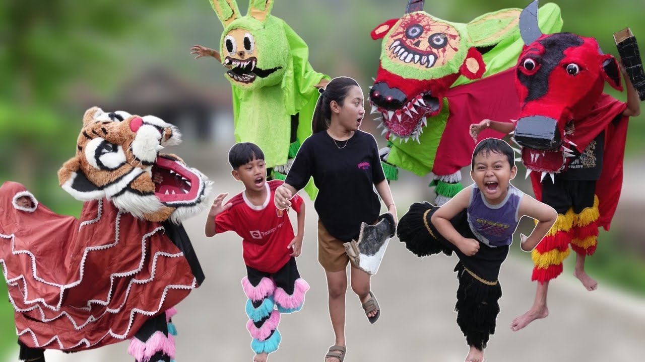 film pendek | GAWAT BARONGAN SAPI BERGABUNG SAMA BARONGAN LABUBU IJO MELAWAN B0C1L BARONGAN