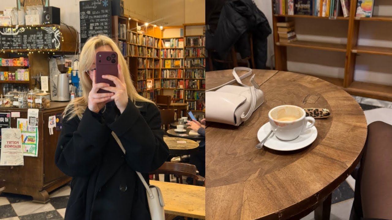 Vlog: отвела нас в чудную кофейню-книжный📚☕️никак не могу побороть страх🤦🏼‍♀️