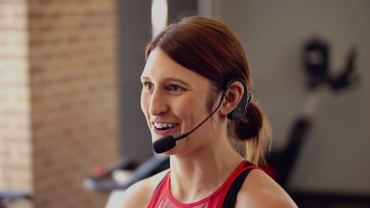 The EVO Cableless Headset Mic System for on-the-go fitness instructors by Galaxy Audio