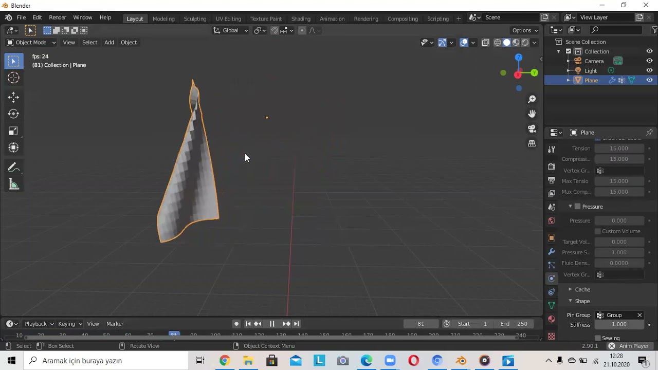 Blender Bayrak Yapımı