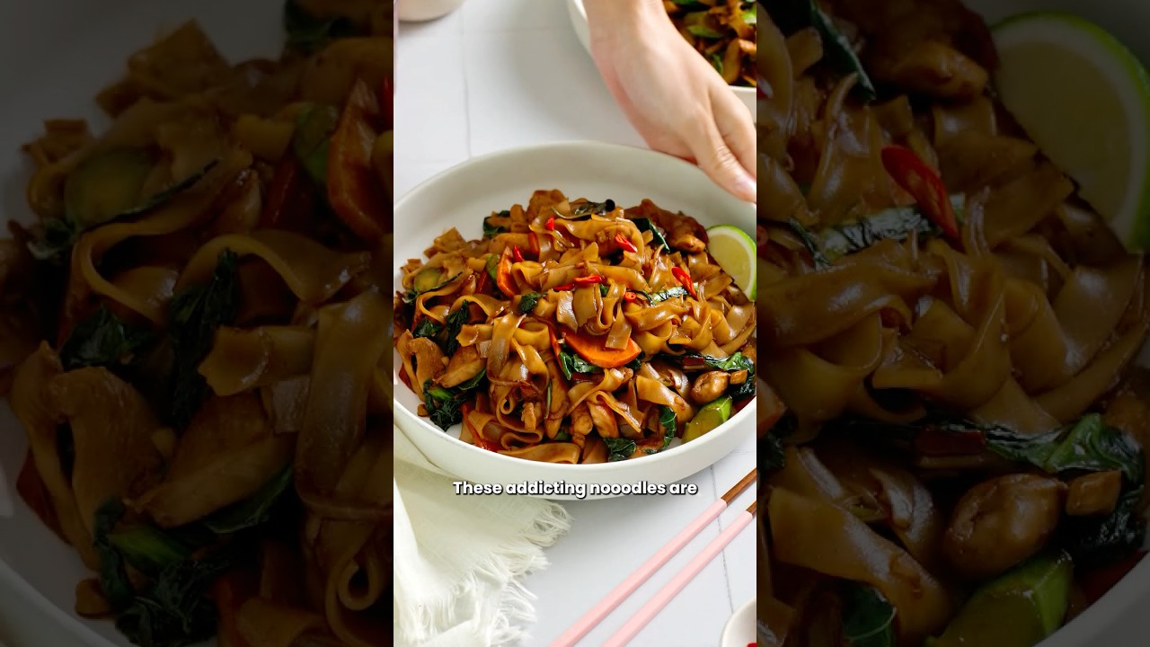 Thai Drunken Noodles in under 30 minutes! 😍 #easyrecipe