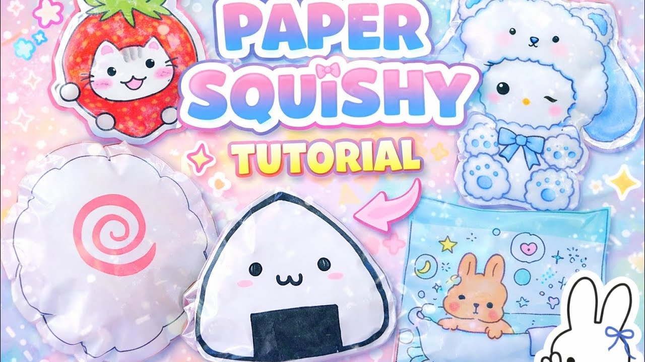 🍓Diy paper Squishy tutorial 🍒 | easy Squishy for beginners [COMPLITION] 🥞🪩 #diy #craft #papercraft
