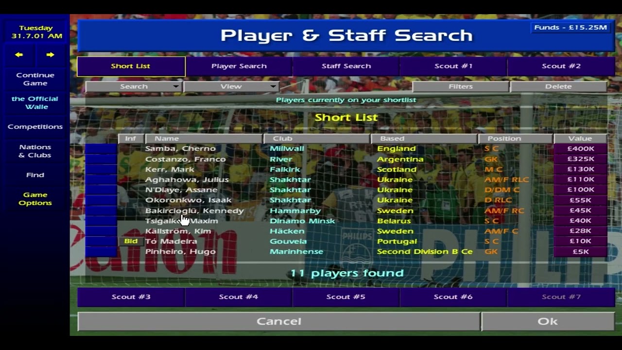 Championship Manager 01/02 - BEST PLAYERS! (when you start a new game)