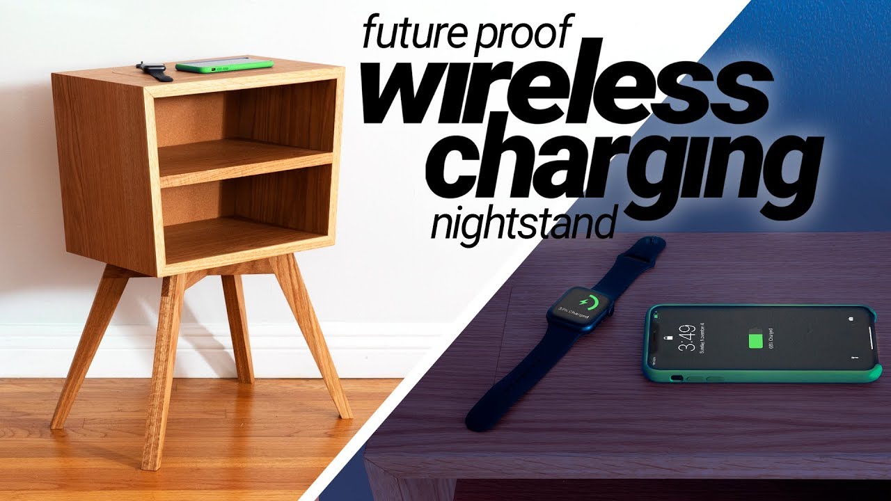 Hidden Wireless Charging Nightstand | DIY Woodworking