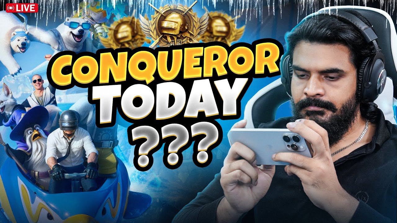 👑👑  Conqueror Today ?? #Day 4 || New Update 4.1 BGMI ||