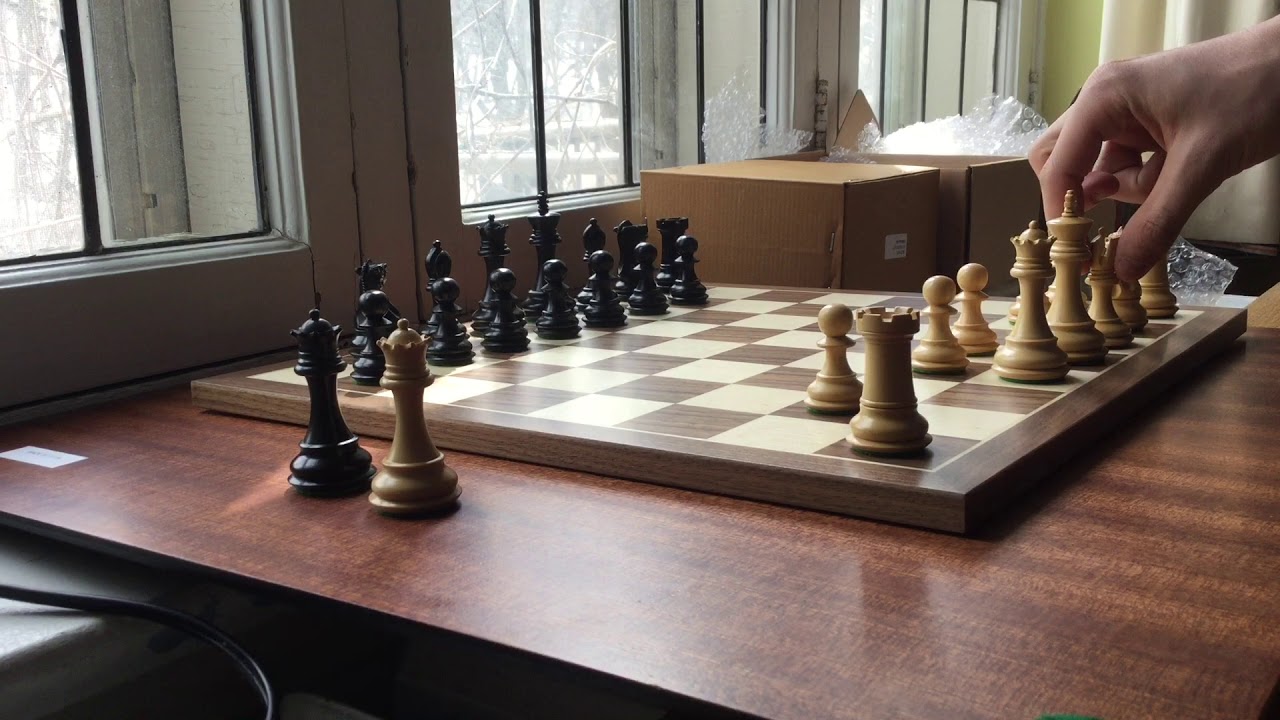 Unboxing Regency Chess' Competition Compact Walnut Chess Set w/ 3 angles