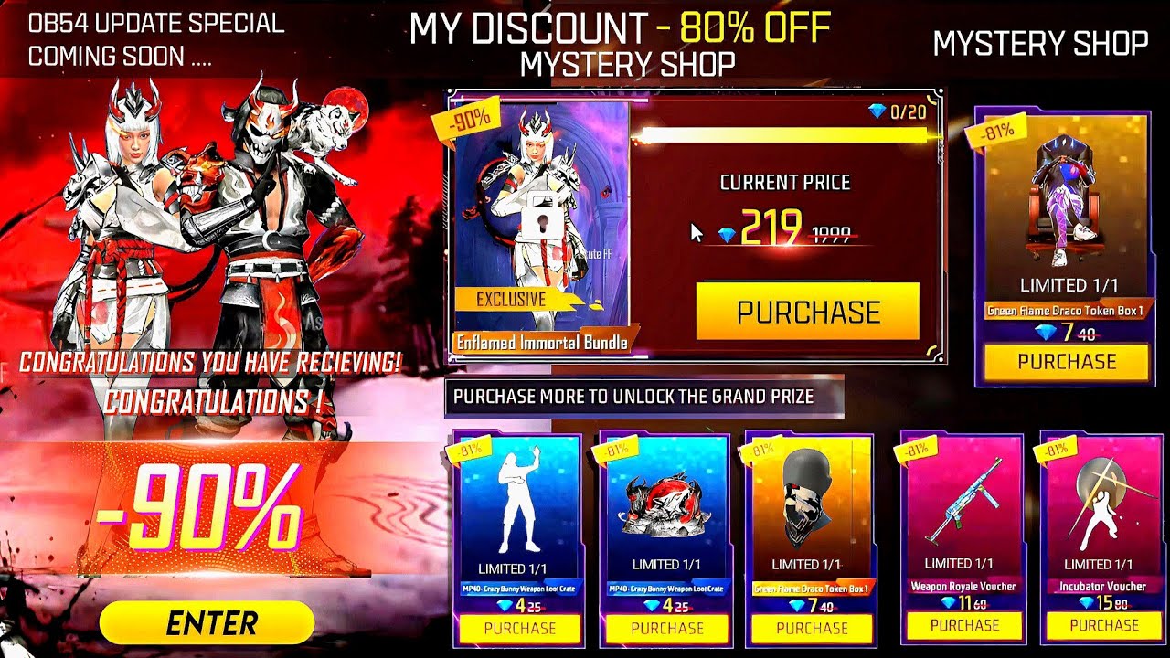Next Special Mystery Shop Event  🤯🥳| Next Discount Event |free fire new event | ff new event