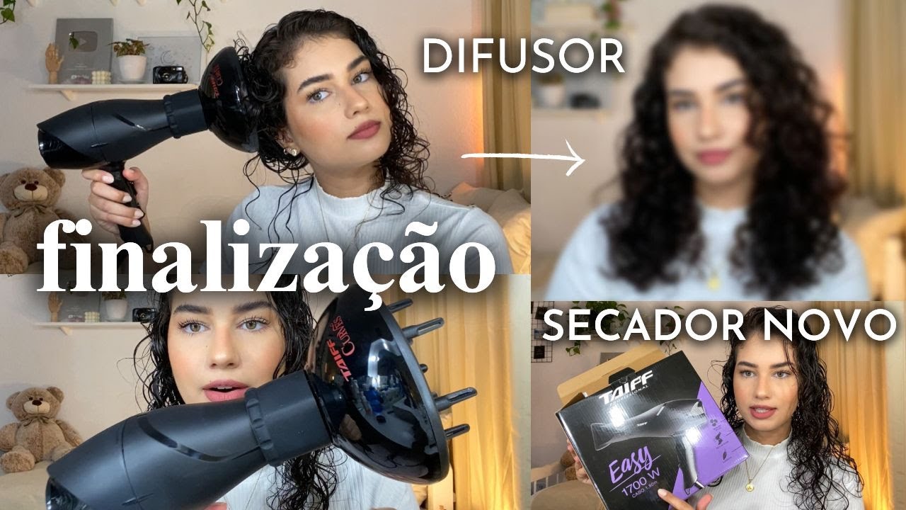 FINALIZAÇÃO usando DIFUSOR pela primeira vez & secador novo (taiff easy & taiff curves)