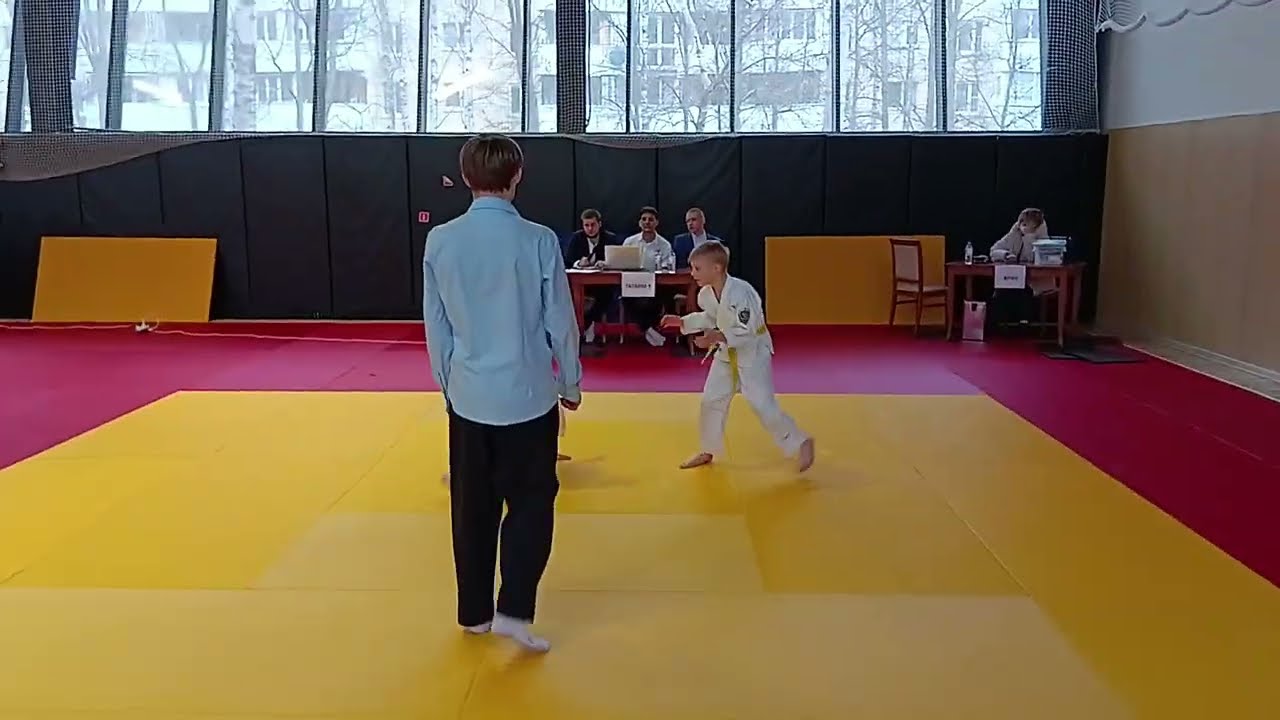 Дзюдо. Judo. 13 апреля 2025 г. Детский турнир в Москве. Дойников Артём. Схватка № 1. Иппон. Победа.