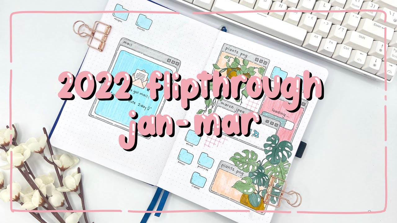 2022 bullet journal flip through // january - march
