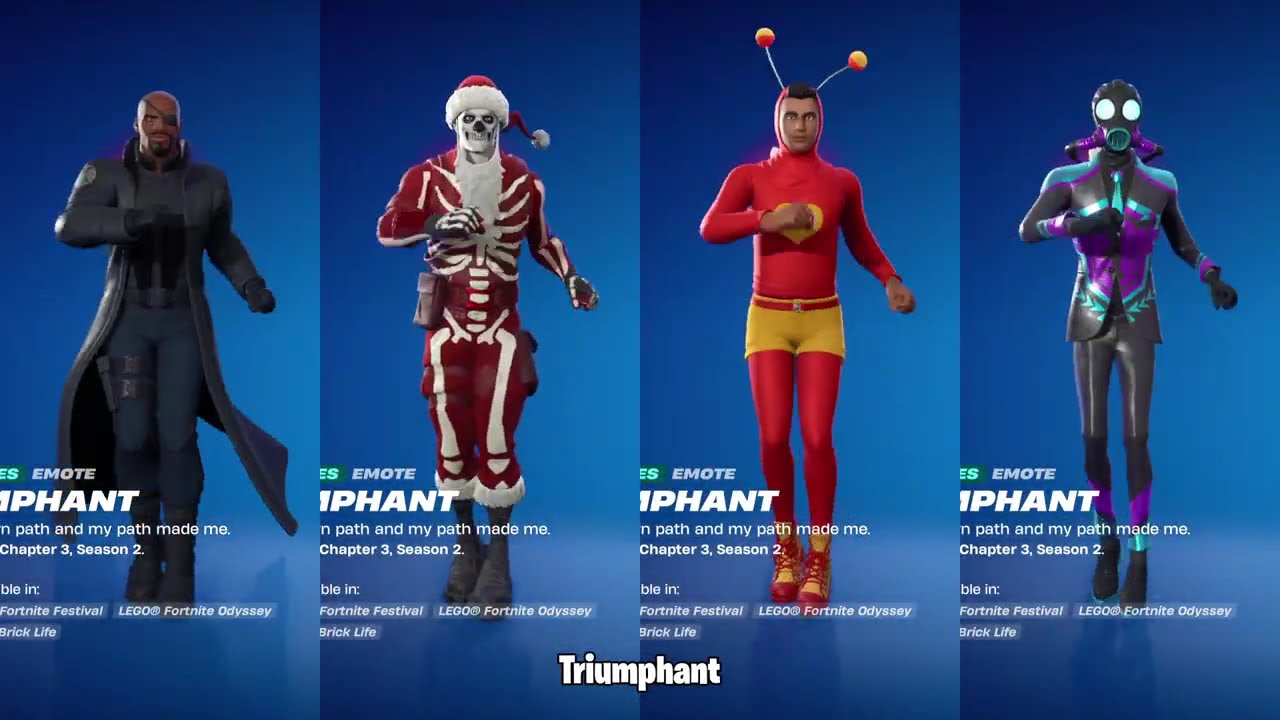 ALL Skins & Emotes Showcase (Chapter 6) 💎