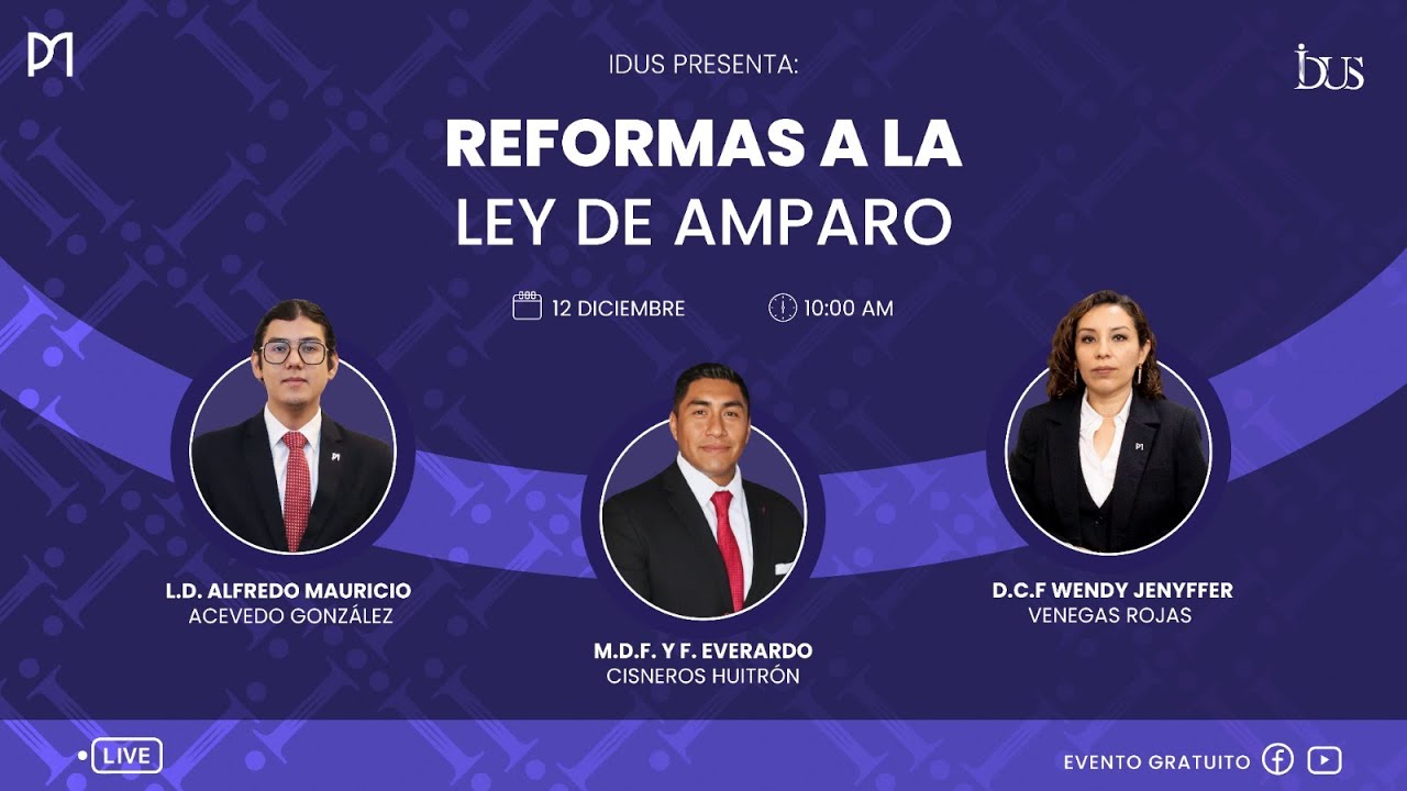 ¡𝙋𝙍𝙊𝙂𝙍𝘼𝙈𝘼 #𝑰𝑫𝑼𝑺! 🖥️ “𝐑𝐞𝐟𝐨𝐫𝐦𝐚𝐬 𝐚 𝐥𝐚 𝐋𝐞𝐲 𝐝𝐞 𝐀𝐦𝐩𝐚𝐫𝐨”🧐