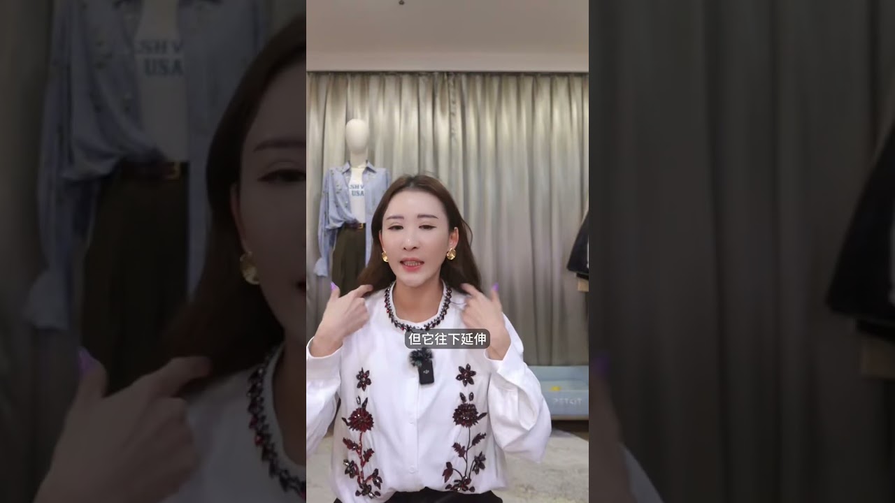 🐎寶石花朵縮腰上衣2