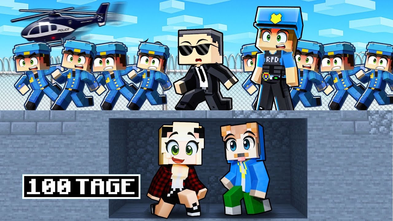 DIE MINECRAFT POLIZEI JAGT UNS 100 TAGE LANG!🚨 | DER FILM