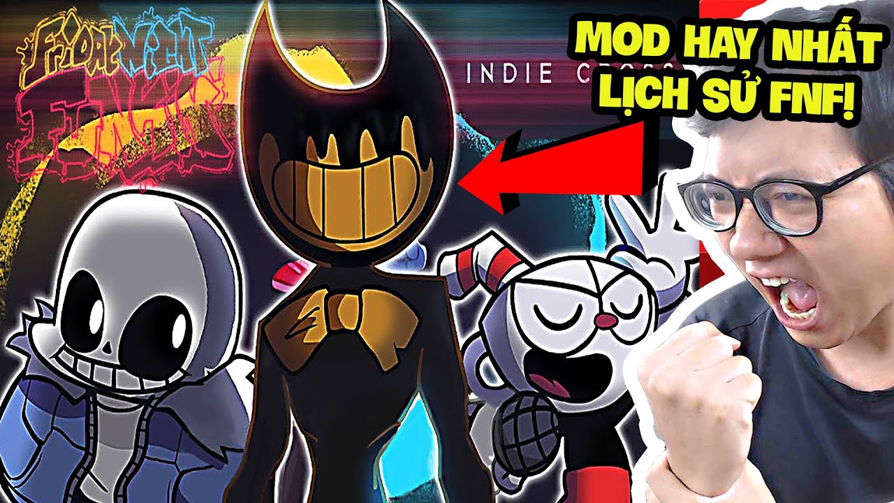 Sơn Đù Đấu Cuphead Sans Bendy Indie Cross Friday Night Funkin' Mod