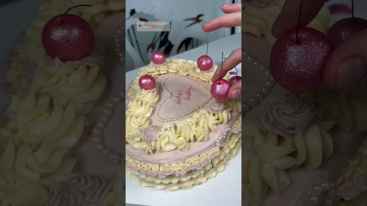 Glitzer Torte backen 😍🍒🎂💖 