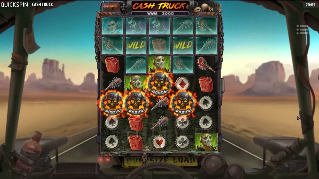 Cash Truck Slot RTP 96% (Quickspin)- Big Win & Bonus Game Feature