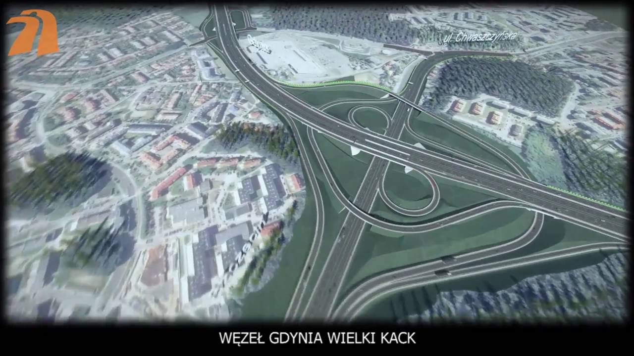 Wizualizacja Drogi Ekspresowej S6 na odcinku Szemud - Wielki Kack