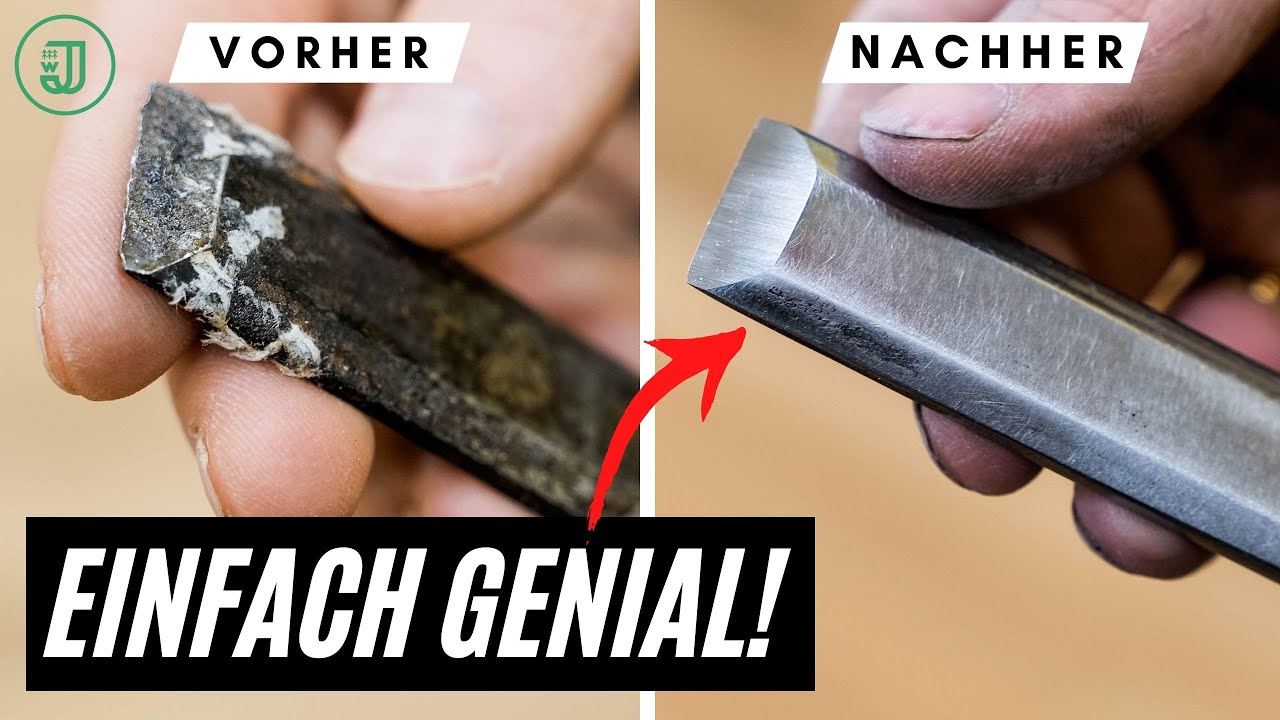 So RETTEST du JEDES STEMMEISEN! | Stechbeitel entrosten, schärfen, aufarbeiten | Jonas Winkler