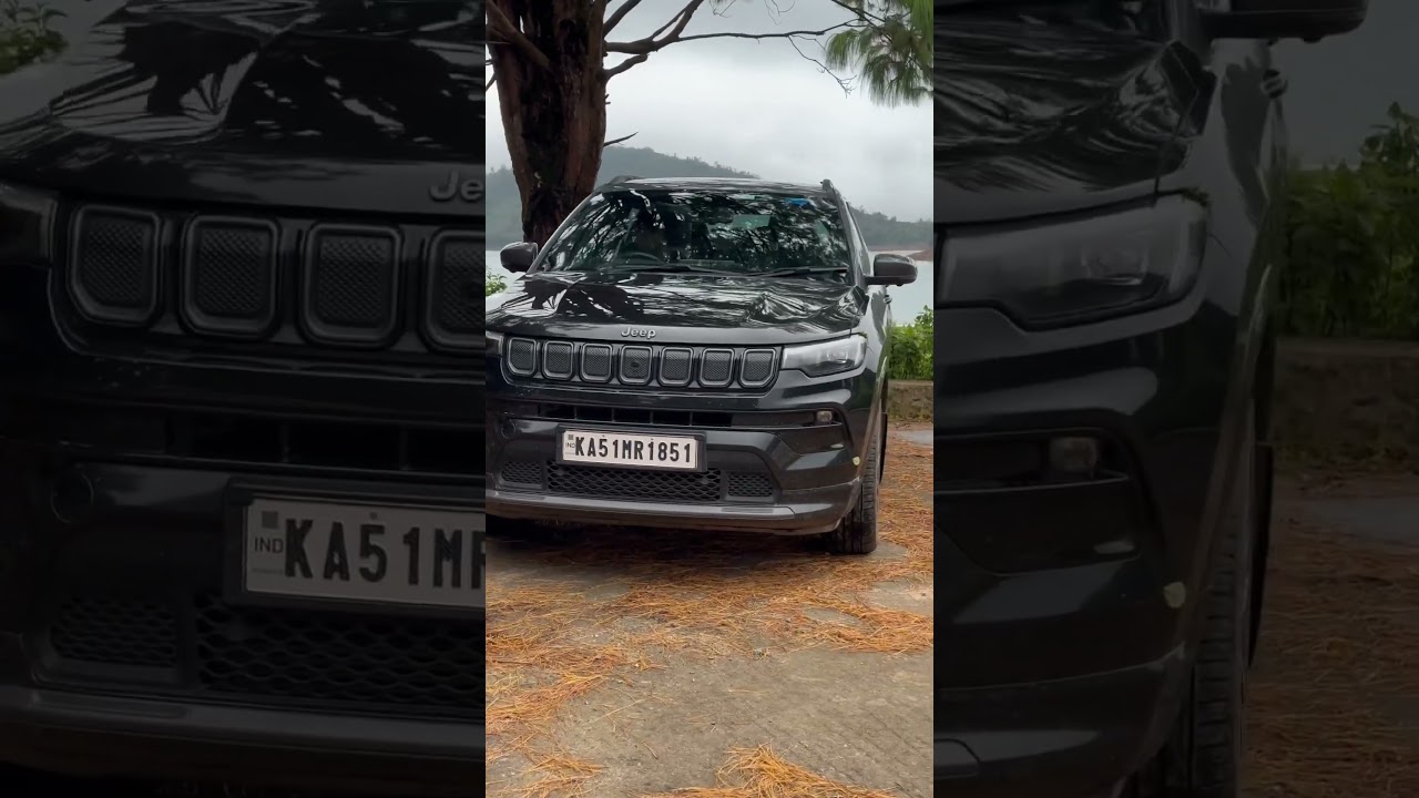 Black Jeep Compass #jeepcompass  #shots #naturelovers #ootytrip jeep compass top end car