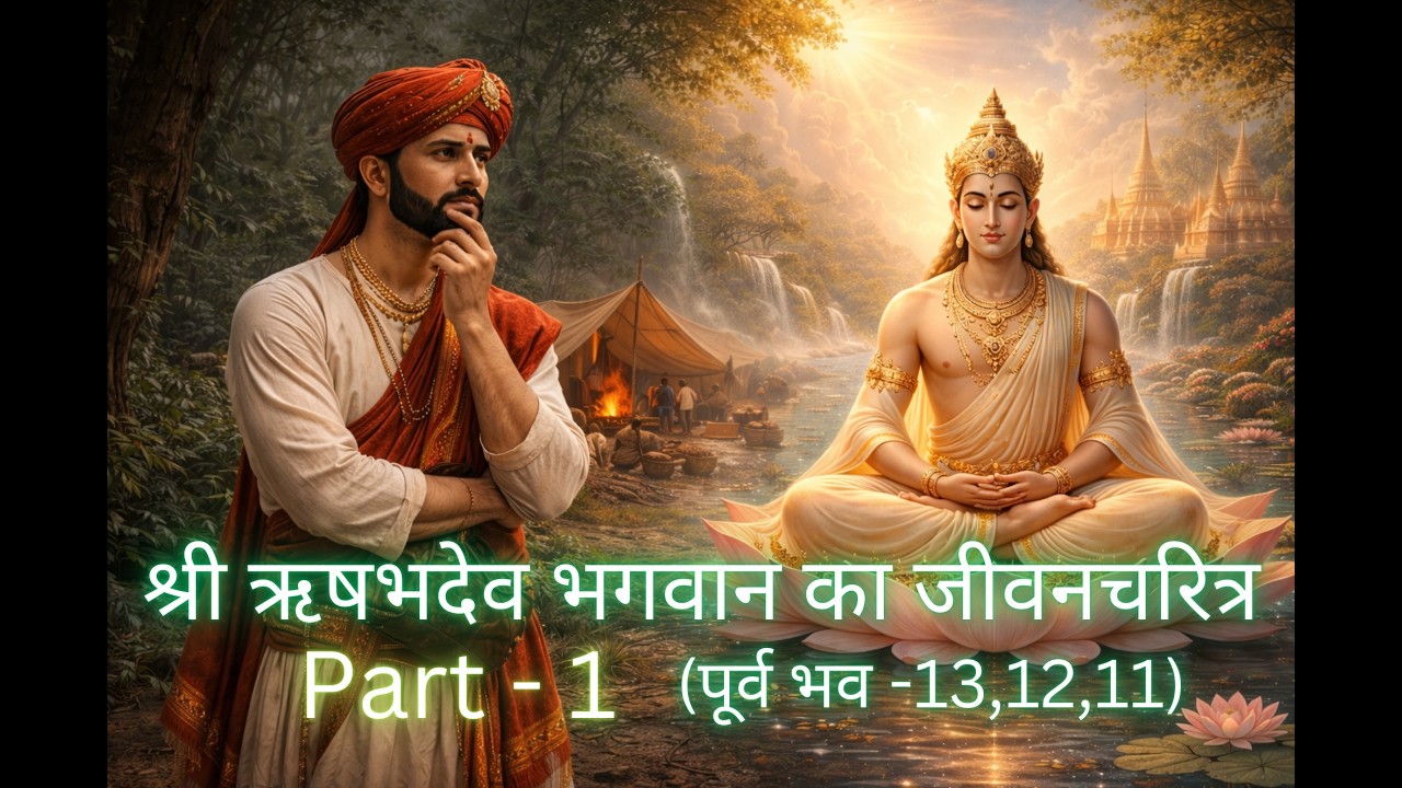 Part 1 | श्री ऋषभदेव भगवान का जीवन चरित्र | पूर्व भव 13, 12, 11 | Hindi #jainlibrary #rishabhdev