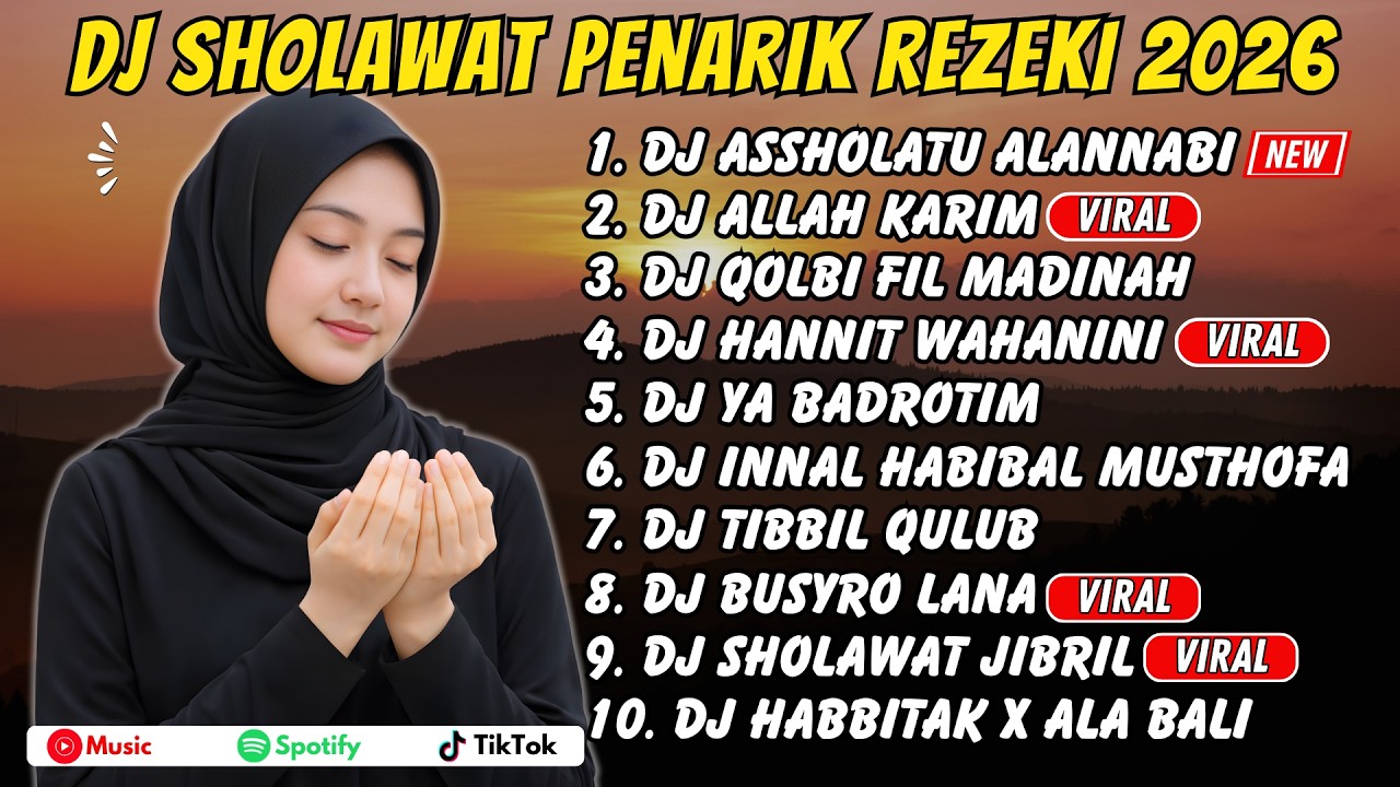 DJ Sholawat Slow Bass Penarik Rezeki 2026 – Habbitak Ala Bali Merdu