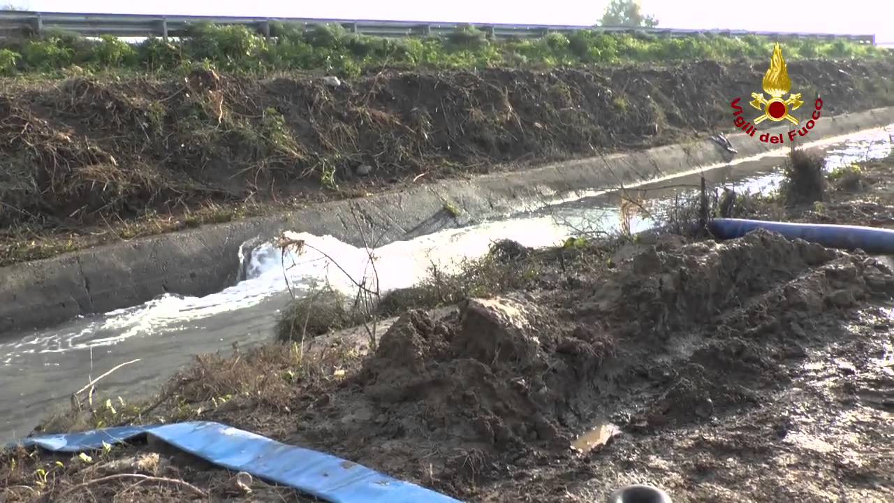 Scavi di Sibari, le pompe in azione