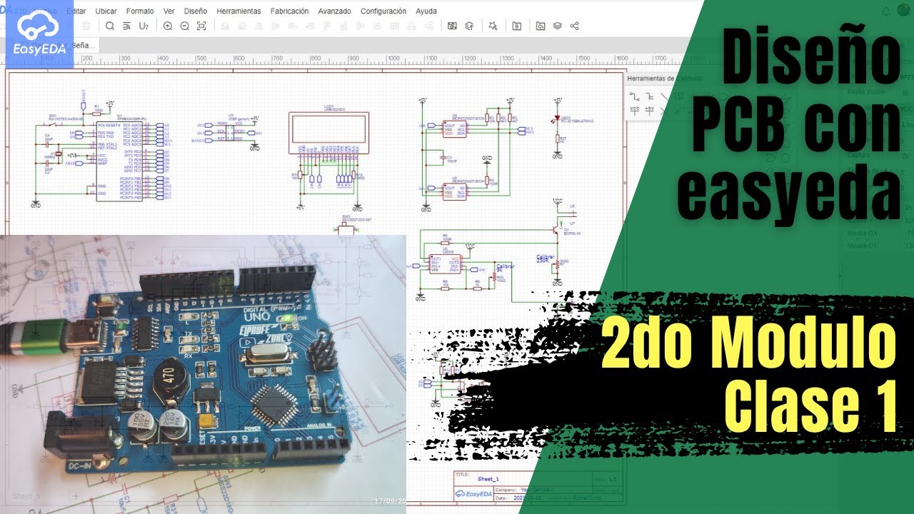 ⚡ Curso de easyEDA Modulo 2 - Clase 1 diseño y construcción de un PCB