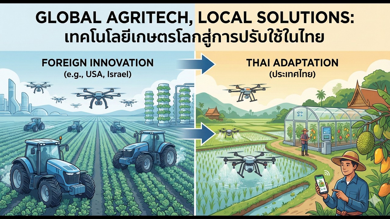 เทคโนโลยีเปลี่ยนโฉมเกษตรไทย #เกษตรผสมผสาน #เกษตรยุคใหม่ #เกษตรในต่างประเทศ