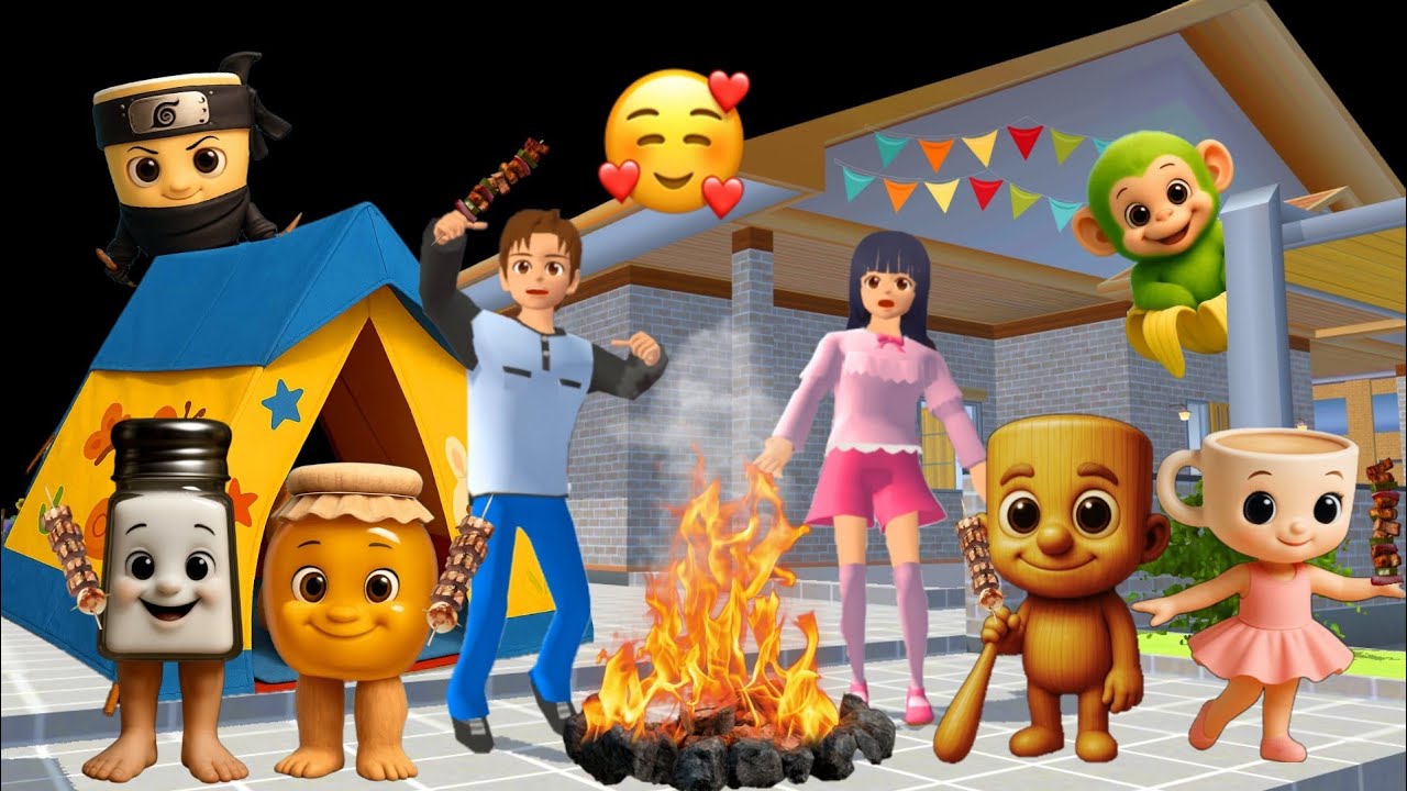 yuta mio kaget pasukan bocil anomali camping di depan rumah | SAKURA SCHOOL SIMULATOR